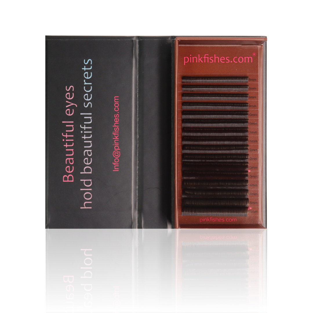 Easy Fan Dark Brown Lash Tray 0.07