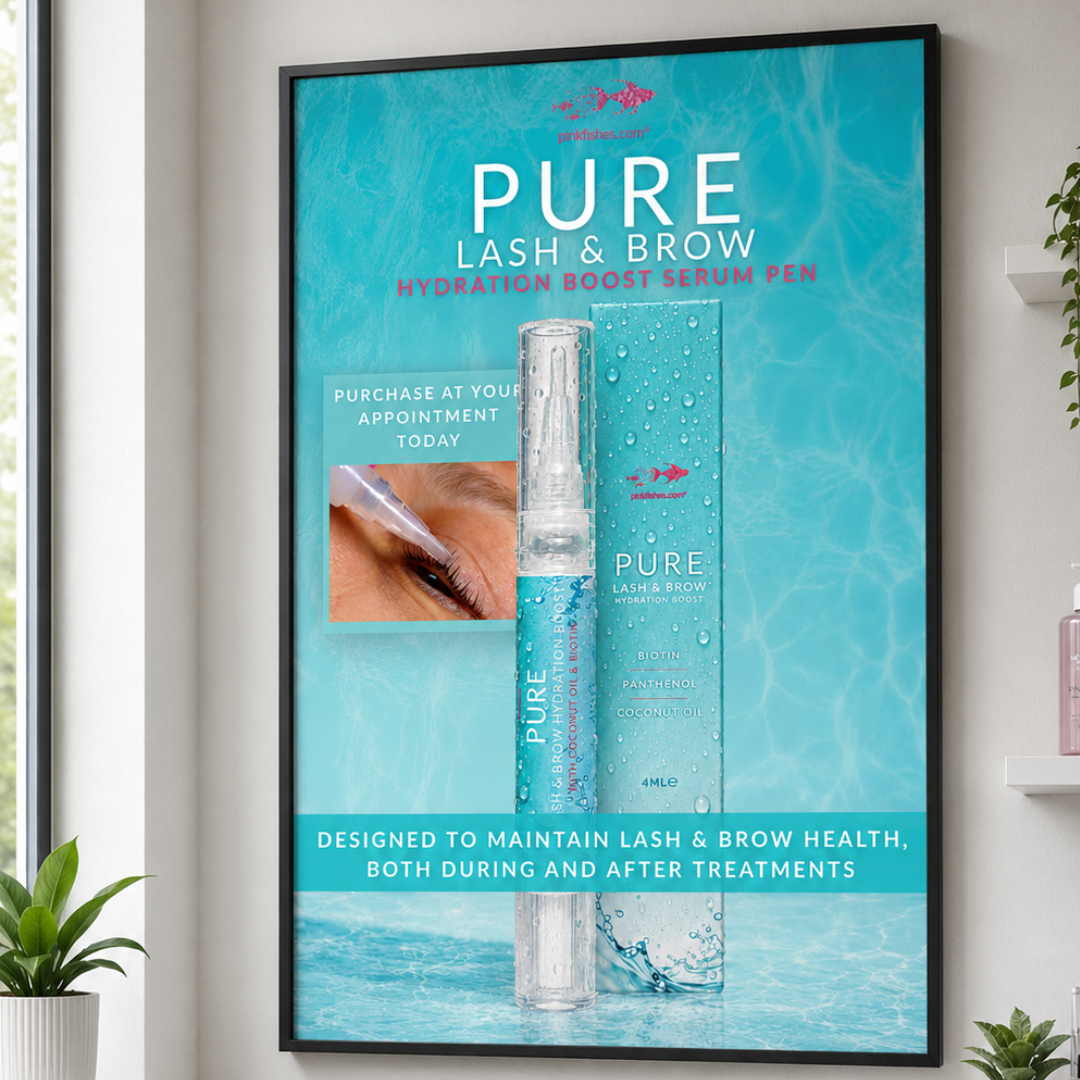 Pure Lash & Brow Aftercare Retail Poster