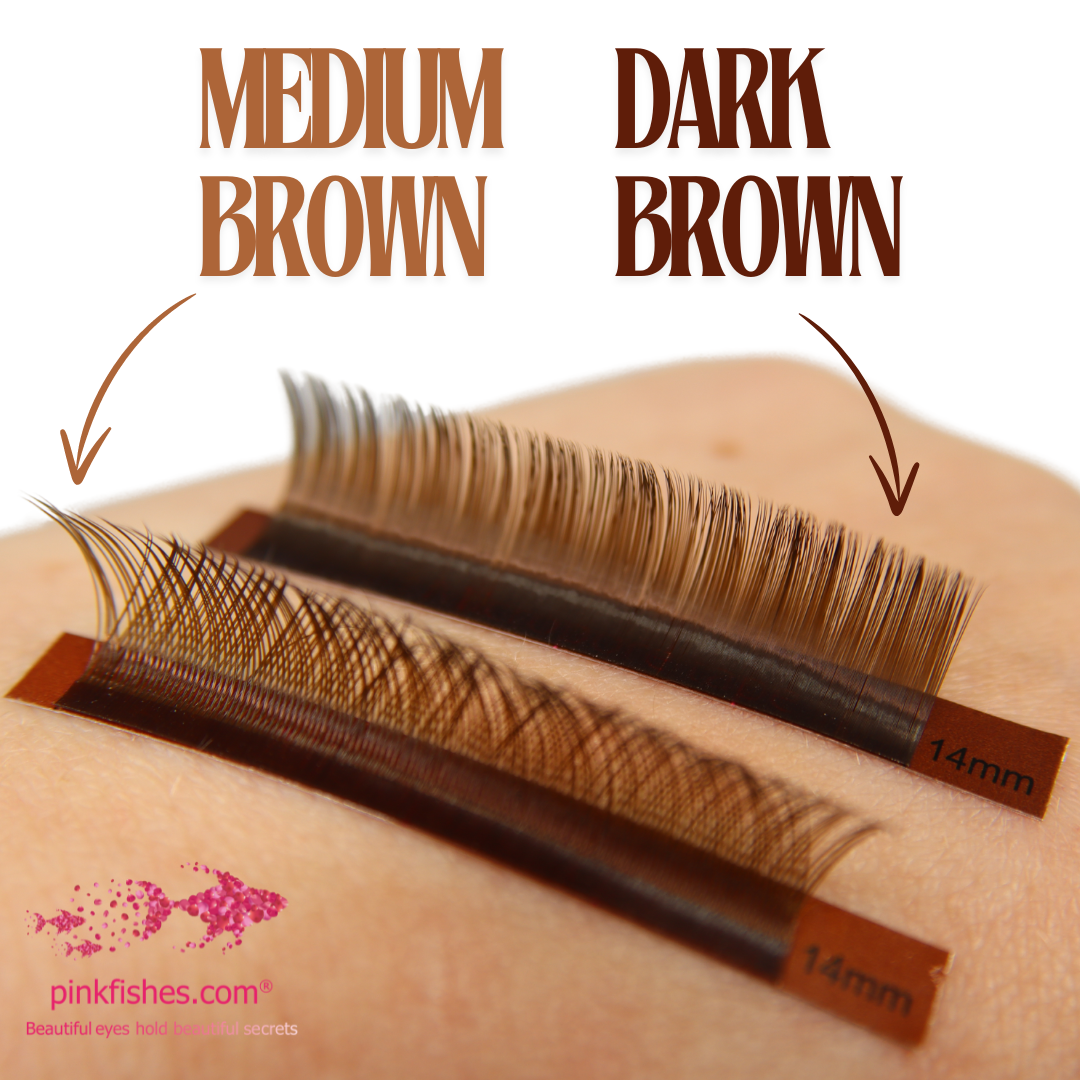 Easy Fan Dark Brown Lash Tray 0.07