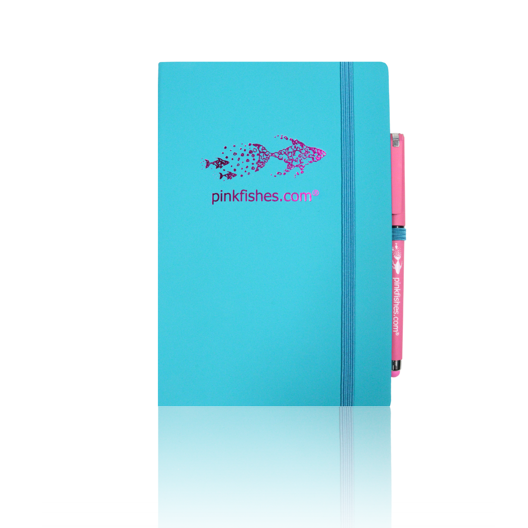 A5 Pinkfishes Hardback Lined Notebook