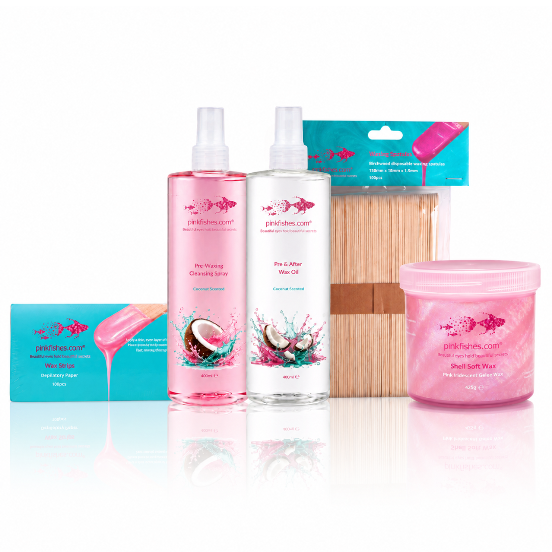 Strip Wax Starter kit with Shell Soft Wax & Pre & After Wax Oil.