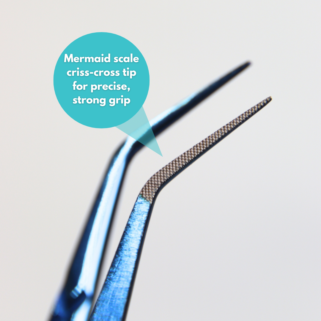 Angled Fibre Tip Tweezer