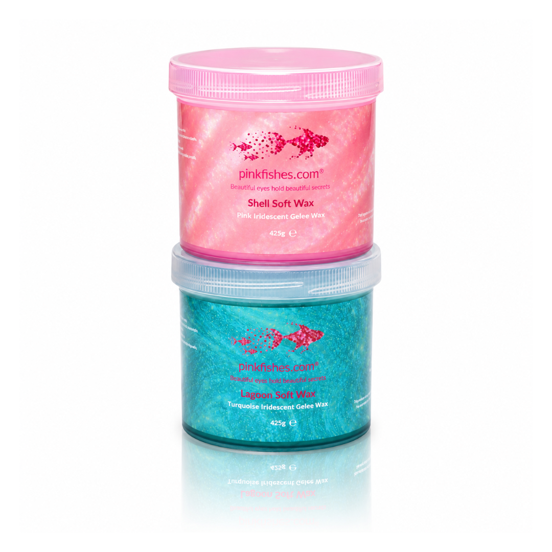 Pinkfishes Shell or Lagoon Soft Strip Wax.