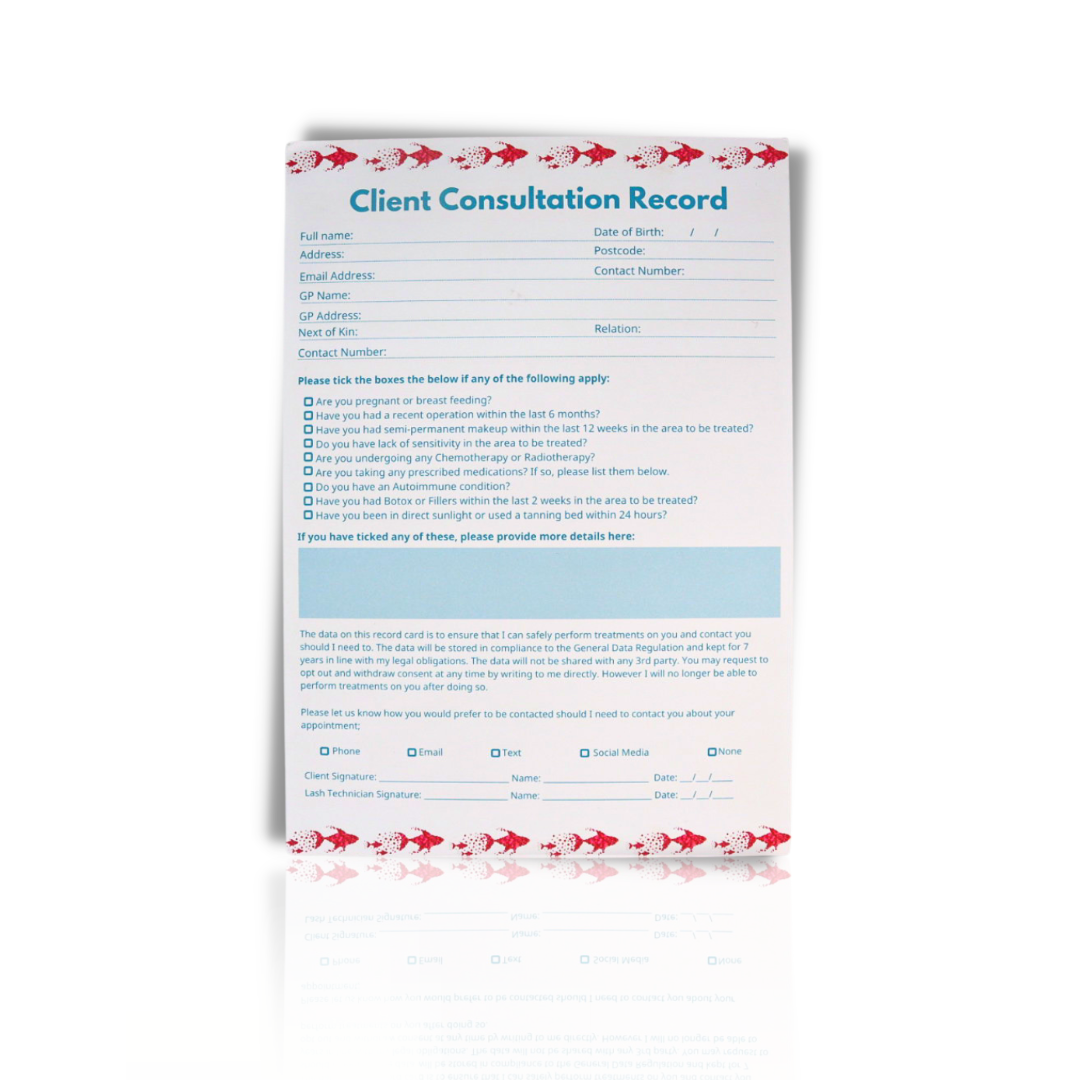 Client Consultation Record Pad